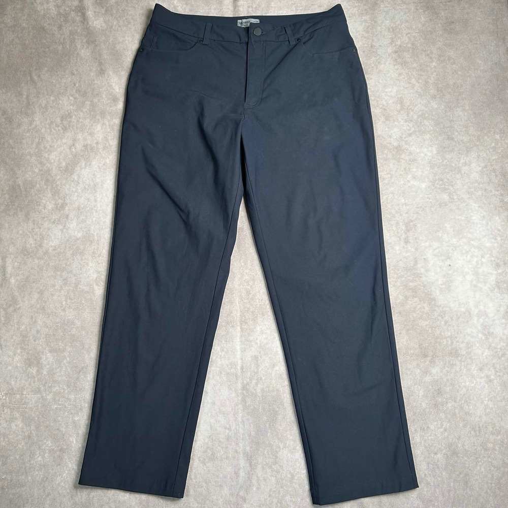 VRST Mens Athletic Fit Performance Pants Navy Blue 34x30 Stretch 5-Pocket Chino